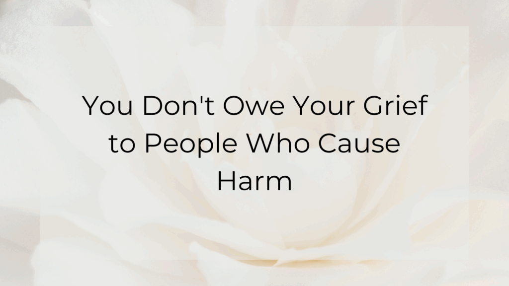 A blog post about it being normal to not mourn someone who deliberately harms other people. In this case, Charlie Kirk