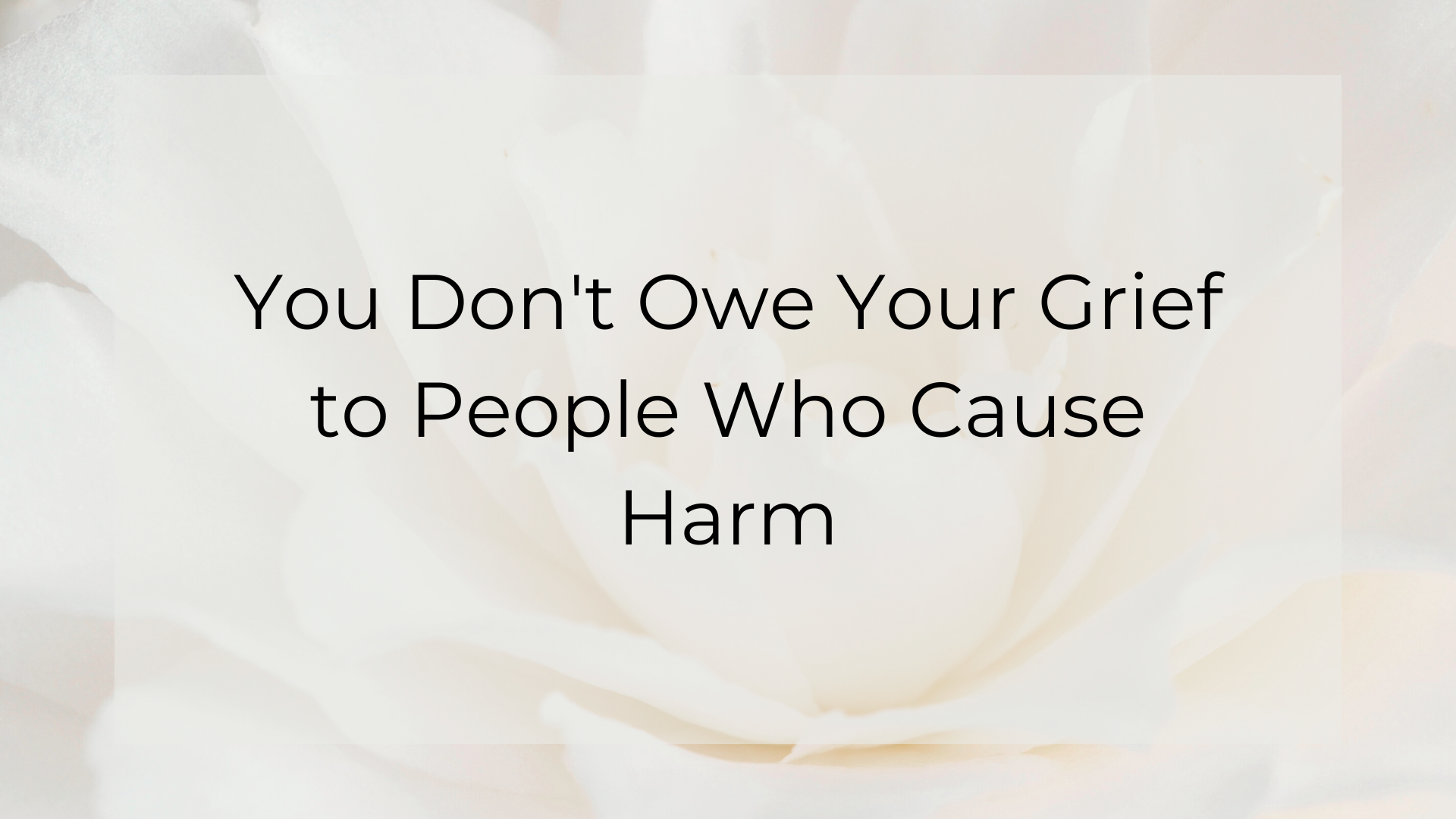 A blog post about it being normal to not mourn someone who deliberately harms other people. In this case, Charlie Kirk